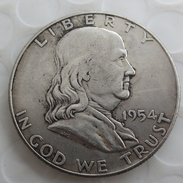 1954 Franklin Silver Plated Half Dollar Coins Copy