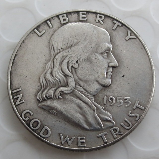 1953S Franklin Silver Plated Half Dollar Coins Copy
