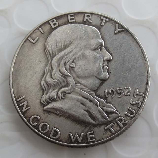 1952S Franklin Silver Plated Half Dollar Coins Copy