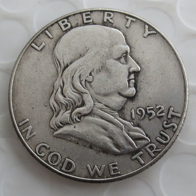 1952 Franklin Silver Plated Half Dollar Coins Copy