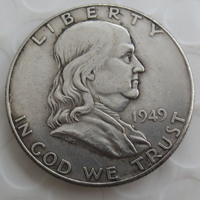 1949S Franklin Silver Plated Half Dollar Coins Copy