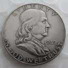 1949D Franklin Silver Plated Half Dollar Coins Copy