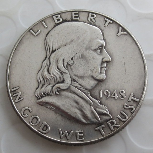 1948D Franklin Silver Plated Half Dollar Coins Copy