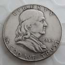 1948D Franklin Silver Plated Half Dollar Coins Copy