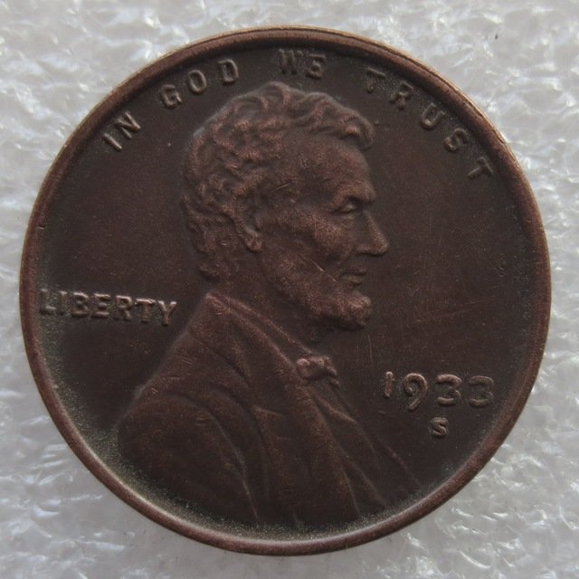 United States 1933-S Lincoln Head Cent Copy Coins