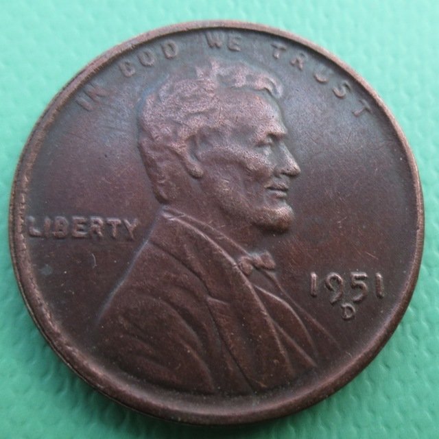 United States 1951-D Lincoln Head Cent Copy Coins