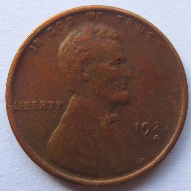 United States 1922-S Lincoln Head Cent Copy Coins