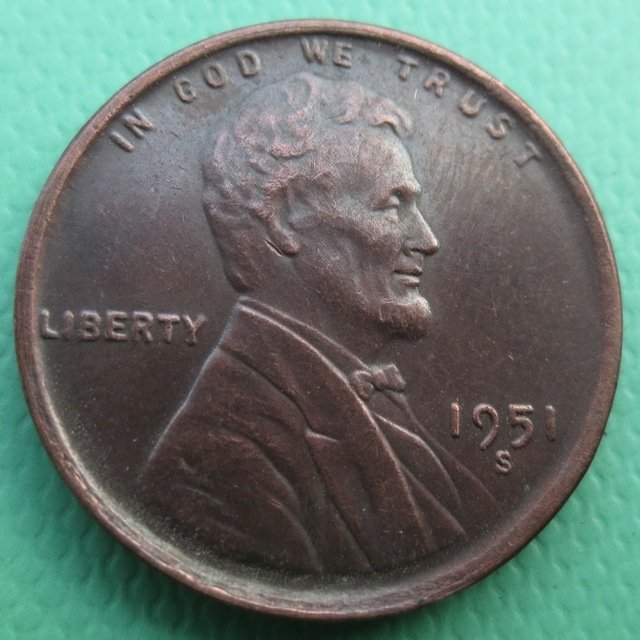 United States 1951-S Lincoln Head Cent Copy Coins