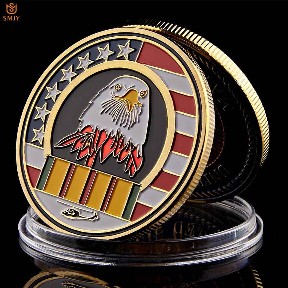 Vietnam War May You Never Walk Alone Again Military Gold Plated Copy Coin For Collection