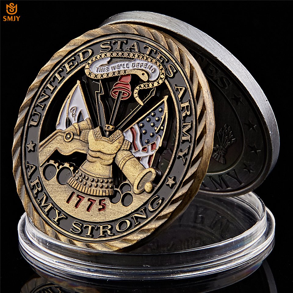 1775 US Army Air Force Core Value Military Hollow Bronze USA Challenge Copy Coin For Collection