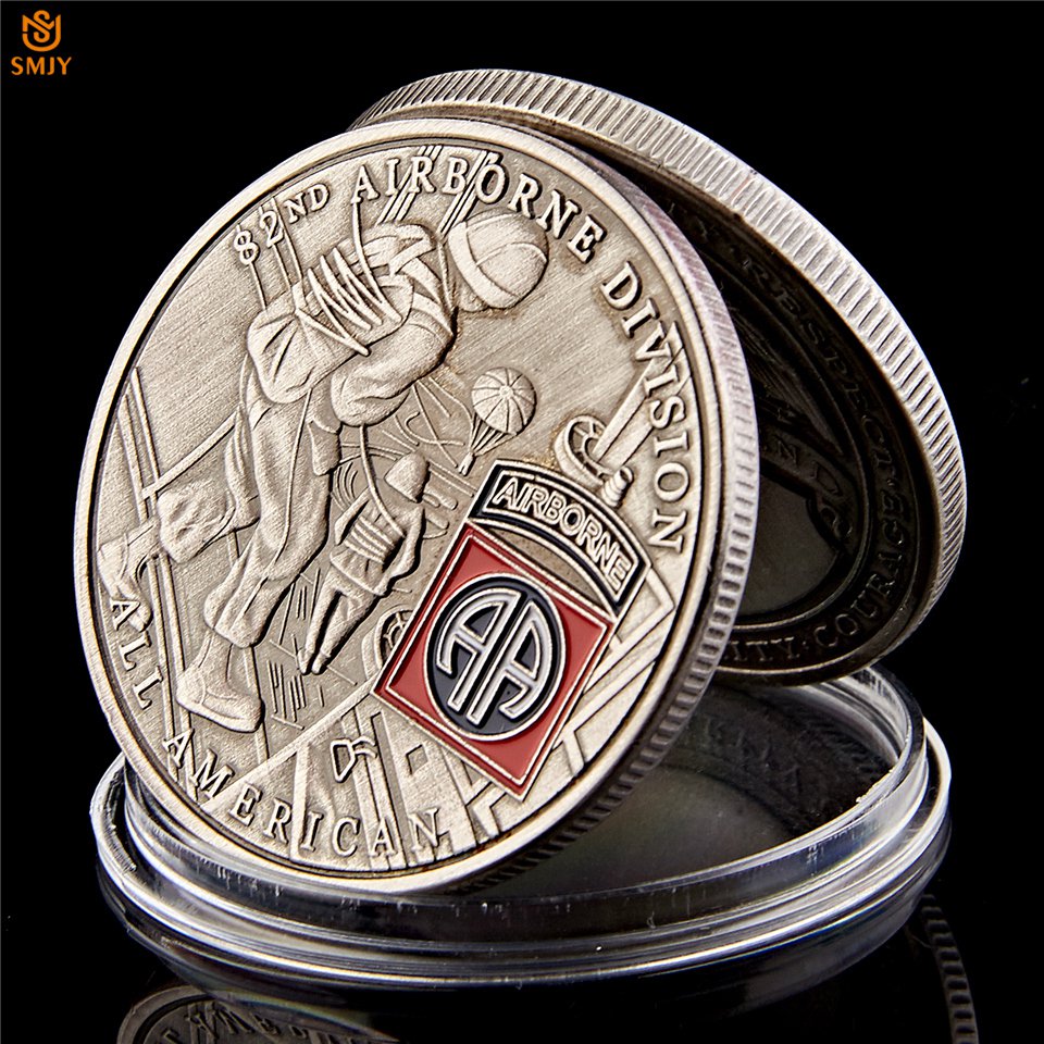 USA 82nd Airborne Division US Liberty Eagle Copper Military Challenge Copy Coin For Collection