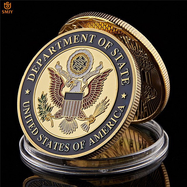 USA Department Of State Embassy Paris France Tower Souvenir Challenge Copy Coin For Collection