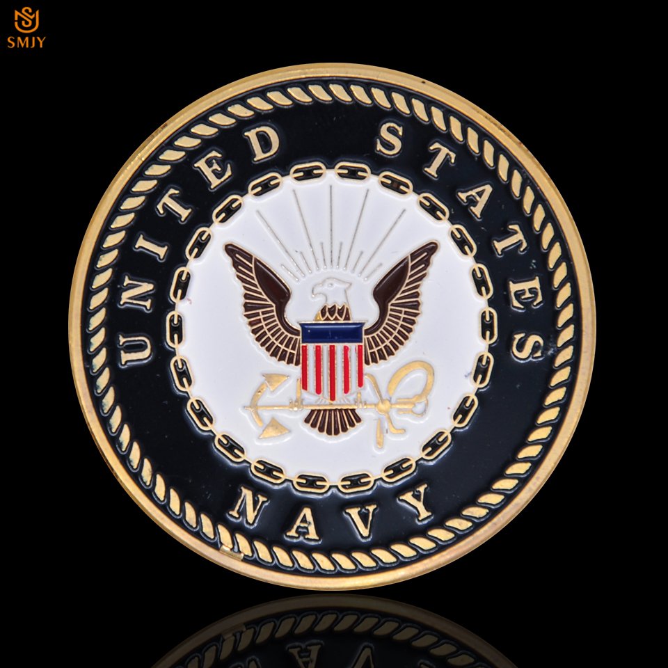 US Navy Put On The Full Armor Of God Defend The Faith Gold Military Copy Coin For Collection