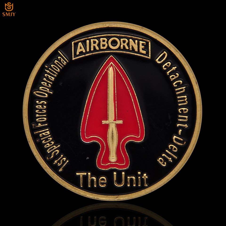 US 1st Special Forces Air Combat Aircraft Army 24k Gold Plated Challenge Copy Coin For Collection