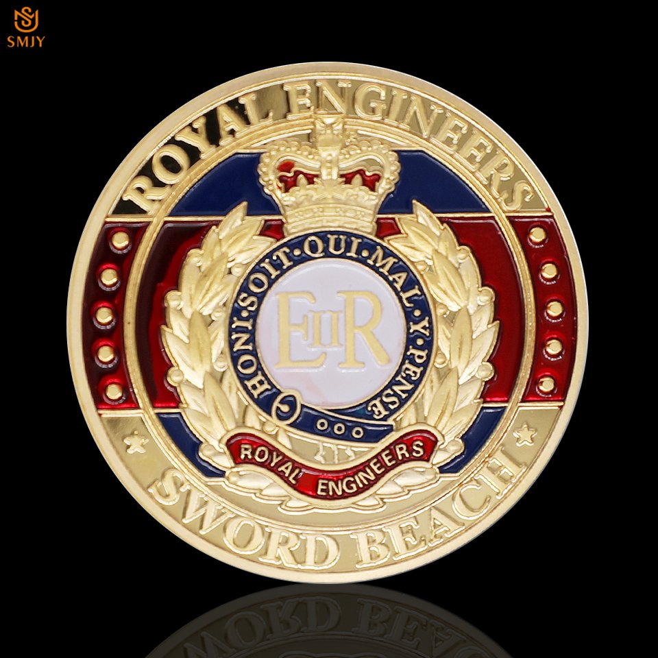 1944.6.6 D-Day Royal HR Special Customized Gold Plated Copy Coin For Collection