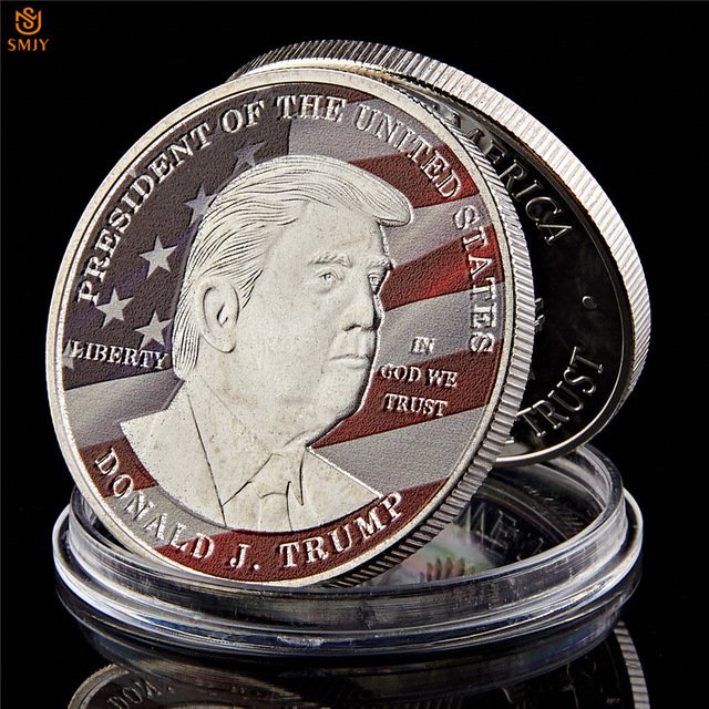 US President Donald Trump Make America Great Again Uncirculated Copy Coin For Collection