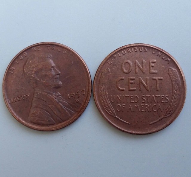1 Pcs 1957d LINCOLN ONE CENTS COPY Coin