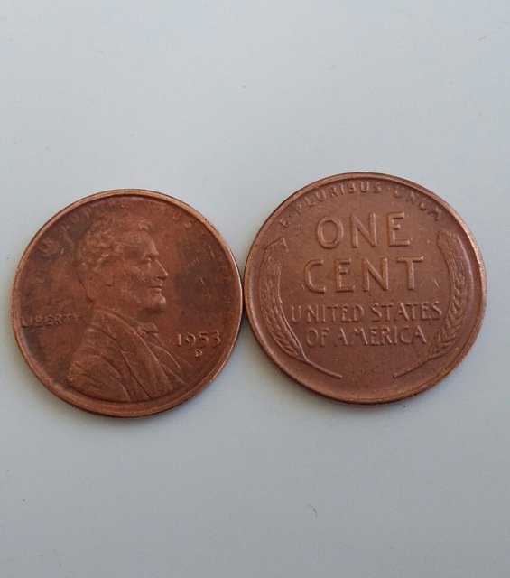 1 Pcs 1953d LINCOLN ONE CENTS COPY Coin
