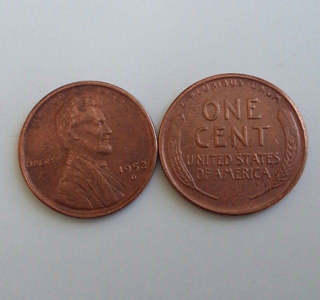 1 Pcs 1952d LINCOLN ONE CENTS COPY Coin