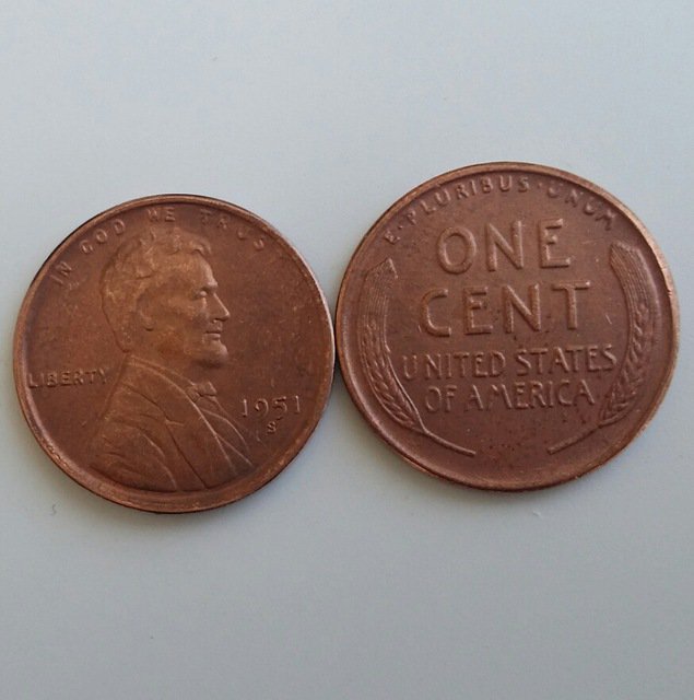 1 Pcs 1951s LINCOLN ONE CENTS COPY Coin
