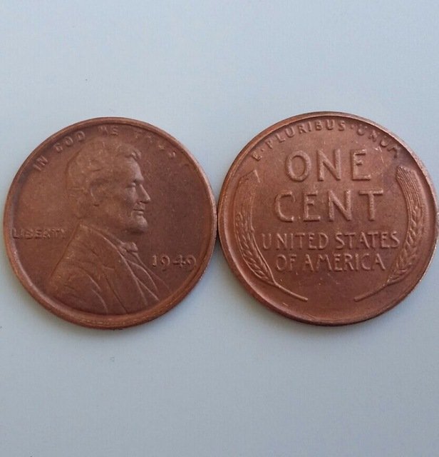 1 Pcs 1949 LINCOLN ONE CENTS COPY Coin