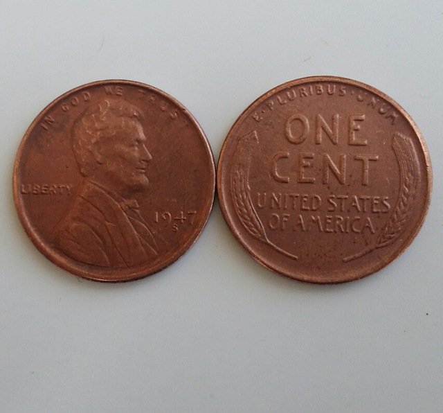 1 Pcs 1947s LINCOLN ONE CENTS COPY Coin