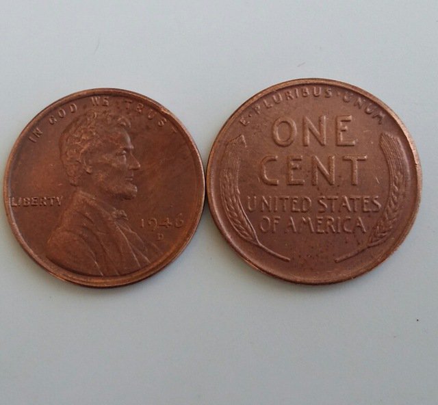 1 Pcs 1946d LINCOLN ONE CENTS COPY Coin