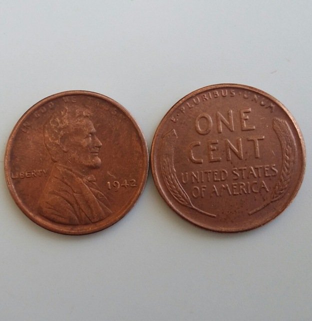 1 Pcs 1942 LINCOLN ONE CENTS COPY Coin