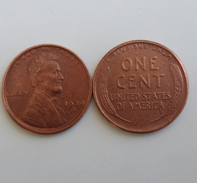 1 Pcs 1939s LINCOLN ONE CENTS COPY Coin