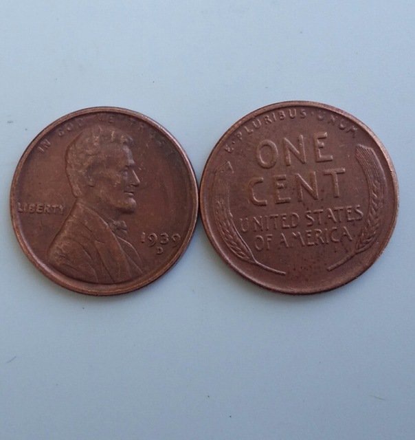 1 Pcs 1939d LINCOLN ONE CENTS COPY Coin
