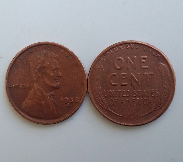 1 Pcs 1938d LINCOLN ONE CENTS COPY Coin
