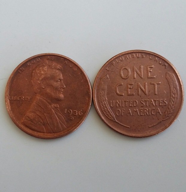 1 Pcs 1936d LINCOLN ONE CENTS COPY Coin