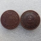 1 Pcs United States 1873 Two Cents Copper Manufacturing Copy Coins 1 Pcs United States 1873 Two Cents Copper Manufacturing Copy Coins