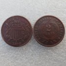 1 Pcs United States 1870 Two Cents Copper Manufacturing Copy Coins