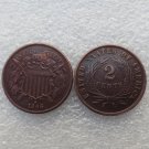 1 Pcs United States 1866 Two Cents Copper Manufacturing Copy Coins 1 Pcs United States 1866 Two Cents Copper Manufacturing Copy Coins
