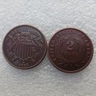 1 Pcs United States 1865 Two Cents Copper Manufacturing Copy Coins