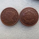 1 Pcs 1840 Braided Hair Large One Cent 100% Copper Manufacturing Old Copy Coins
