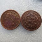 1 Pcs 1841 Braided Hair Large One Cent 100% Copper Manufacturing Old Copy Coins