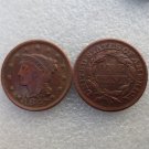 1 Pcs 1847 Braided Hair Large One Cent 100% Copper Manufacturing Old Copy Coins