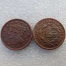 1 Pcs 1851 Braided Hair Large One Cent 100% Copper Manufacturing Old Copy Coins