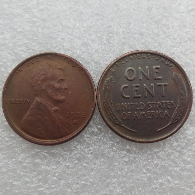1 Pcs 1925S LINCOLN ONE CENTS Copy Coin
