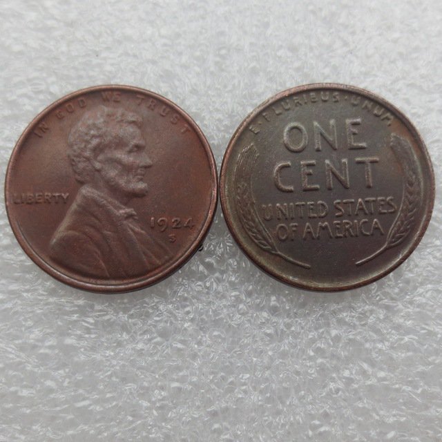 1 Pcs 1924S LINCOLN ONE CENTS COPY coins
