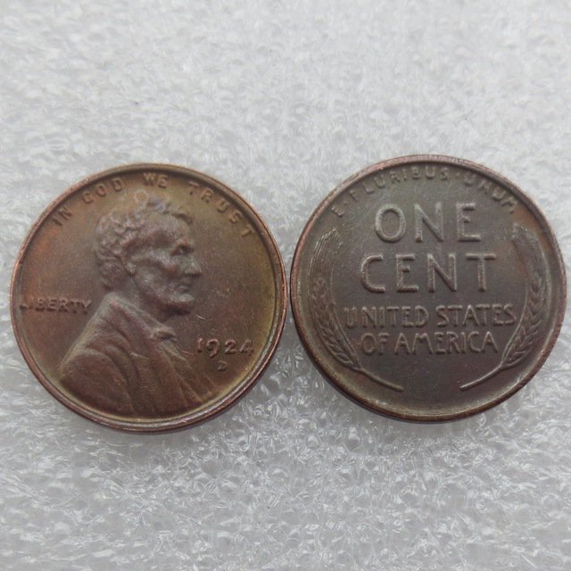 1 Pcs 1924D LINCOLN ONE CENTS COPY coins