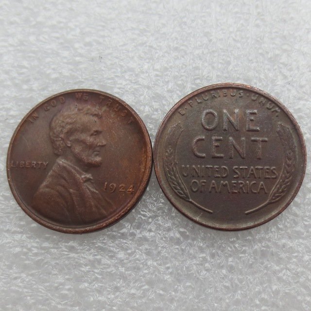 1 Pcs 1924 LINCOLN ONE CENTS COPY coins