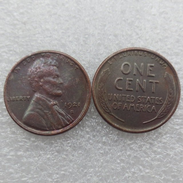 1 Pcs 1921-S LINCOLN ONE CENTS COPY coins