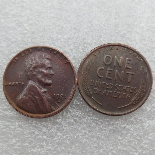 1 Pcs 1921-D LINCOLN ONE CENTS COPY coins