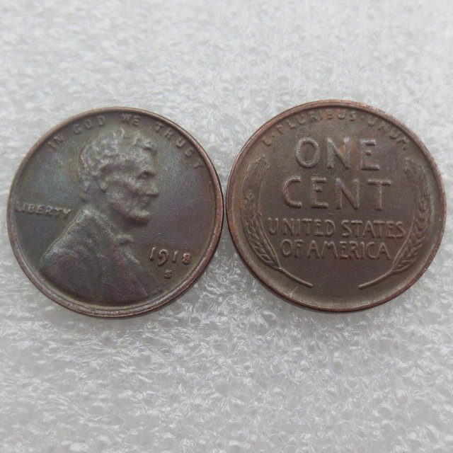 1 Pcs 1918S LINCOLN ONE CENTS COPY coins