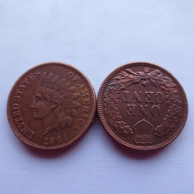 1 Pcs 1861 ONE CENT - INDIAN HEAD CENTS copy coin