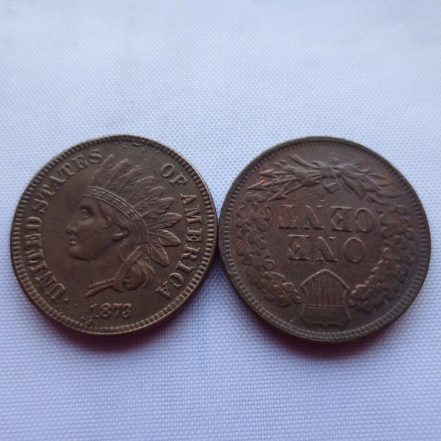 1 Pcs 1873 ONE CENT - INDIAN HEAD CENTS copy coin