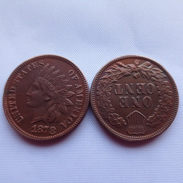 1 Pcs 1878 ONE CENT - INDIAN HEAD CENTS copy coin